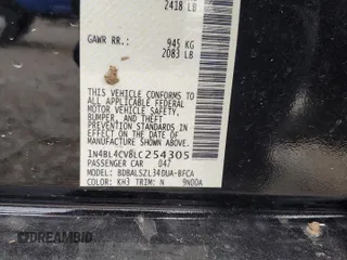 2020 Nissan Altima 2.5 SR with VIN 1N4BL4CV8LC254305, listed as a Copart auction lot 49375815 with 125,395 mi miles and Salvage Title. Bid and sale history available at carsss.com. Image 14.
