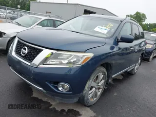 2014 Nissan Pathfinder Platinum with VIN 5N1AR2MM2EC605206, listed as a IAAI auction lot 42367312 with 136,820 mi miles and . Bid and sale history available at DreamBid. Image 2.
