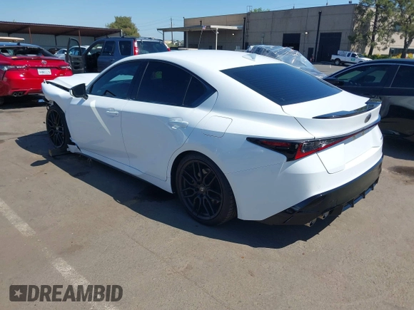 2023 Lexus IS 500 F Sport Performance z VIN JTHAP1D24P5004680, wystawiony jako IAAI lot #42148795 z przebiegiem 14 791 mil mil oraz . Historia ofert i sprzedaży dostępna na DreamBid. Obrazek 3.