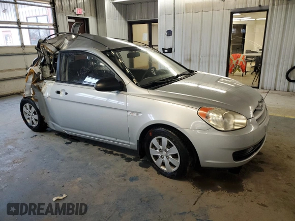 2008 Hyundai Accent GS with VIN KMHCM36C88U091524, listed as a Copart auction lot 47637975 with 0 mi miles and Salvage Title. Bid and sale history available at carsss.com. Image 4.