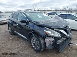 2015 Nissan Murano Platinum with VIN 5N1AZ2MH5FN283203, listed as a IAAI auction lot 41225388 with 1 mi miles. Bid and sale history available at carsss.com. Image 1.