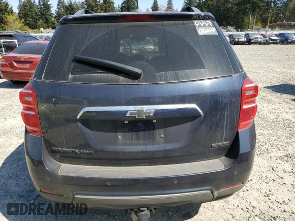 2017 Chevrolet Equinox Premier with VIN 2GNFLGEK2H6340992, listed as a Copart auction lot 53134685 with 131,867 mi miles and Salvage Title. Bid and sale history available at carsss.com. Image 6.