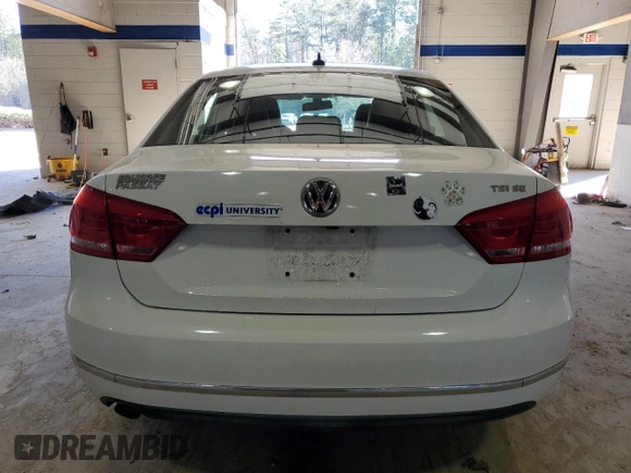 2015 Volkswagen Passat SE with VIN 1VWBS7A36FC005034, listed as a Copart auction lot 47081545 with 147,810 mi miles and Salvage title. Bid and sale history available at DreamBid. Image 6.