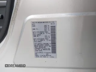 2014 Infiniti QX60 with VIN 5N1AL0MN1EC534692, listed as a IAAI auction lot 42676306 with 212,158 mi miles and . Bid and sale history available at DreamBid. Image 9.