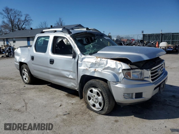2012 Honda Ridgeline RT with VIN 5FPYK1F26CB459834, listed as a Copart auction lot 48613355 with Not provided miles and Clean title. Bid and sale history available at DreamBid. Image 4.