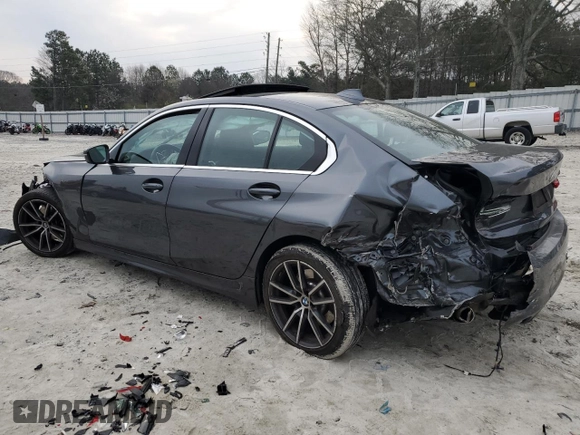 2020 BMW 3 Series 330i with VIN 3MW5R1J01L8B18727, listed as a Copart auction lot 48776375 with Not Provided miles and Salvage Title. Bid and sale history available at carsss.com. Image 2.