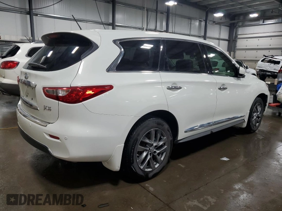 2013 Infiniti JX35 with VIN 5N1AL0MN3DC316798, listed as a Copart auction lot 53144765 with 126,305 mi miles and Salvage Title. Bid and sale history available at carsss.com. Image 3.