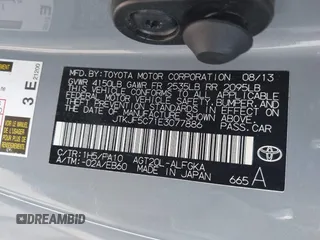 2014 Scion tC with VIN JTKJF5C71E3077886, listed as a IAAI auction lot 41939128 with 138,845 mi miles. Bid and sale history available at carsss.com. Image 9.