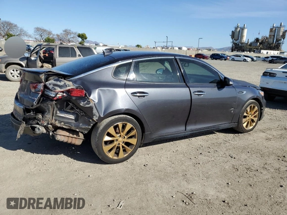 2016 Kia Optima SX Turbo with VIN 5XXGW4L22GG008109, listed as a Copart auction lot 49896805 with 111,822 mi miles and Salvage title. Bid and sale history available at DreamBid. Image 3.