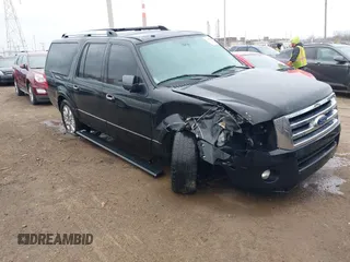 2011 Ford Expedition EL Limited with VIN 1FMJK2A54BEF33457, listed as a IAAI auction lot 41864686 with 186,278 mi miles. Bid and sale history available at carsss.com. Image 1.