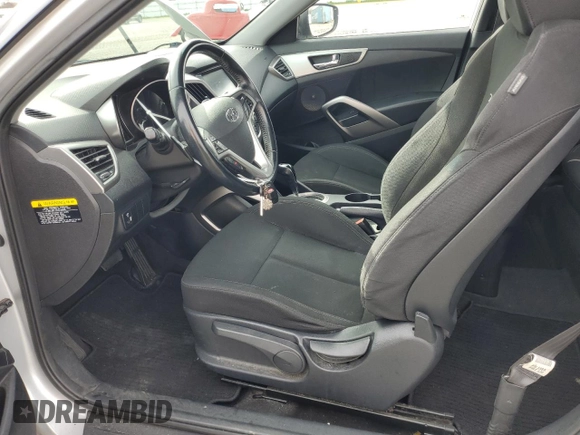 2017 Hyundai Veloster Value Edition with VIN KMHTC6AD9HU307983, listed as a Copart auction lot 49833545 with 120,537 mi miles and Salvage Title. Bid and sale history available at carsss.com. Image 7.