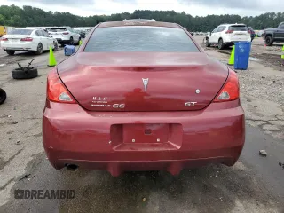 2008 Pontiac G6 GT with VIN 1G2ZH17N984289315, listed as a Copart auction lot 61216885 with 180,592 mi miles and Salvage title. Bid and sale history available at DreamBid. Image 6.
