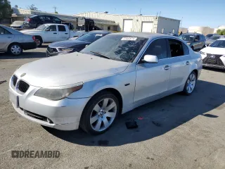 2004 BMW 5 Series 525i with VIN WBANA53594B174244, listed as a Copart auction lot 72442674 with 257,746 mi miles and Salvage Title. Bid and sale history available at carsss.com. Image 1.