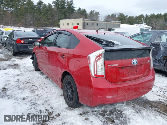 2012 Toyota Prius One with VIN JTDKN3DU3C5439290, listed as a IAAI auction lot 41560014 with 266,761 mi miles. Bid and sale history available at carsss.com. Image 3.