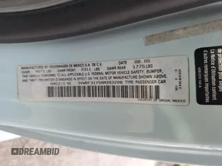 2006 Volkswagen Beetle z VIN 3VWRF31Y56M303208, wystawiony jako Copart lot #86480404 z przebiegiem 120 783 mil mil oraz Szkoda całkowita • Salvage title. Historia ofert i sprzedaży dostępna na DreamBid. Obrazek 15.