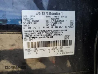 2019 Ford Edge SEL with VIN 2FMPK4J95KBC60551, listed as a Copart auction lot 58673825 with 113,877 mi miles and Clean title. Bid and sale history available at DreamBid. Image 13.