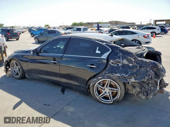 2015 Infiniti Q50 Sport with VIN JN1BV7AR2FM393634, listed as a Copart auction lot 52210065 with 147,423 mi miles and Clean title. Bid and sale history available at DreamBid. Image 2.