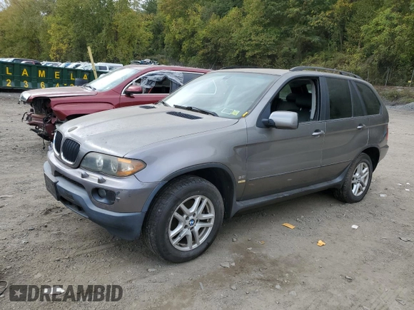 2004 BMW X5 3.0i with VIN 5UXFA13544LU44733, listed as a Copart auction lot 73440874 with 102,868 mi miles and Clean Title. Bid and sale history available at carsss.com. Image 1.