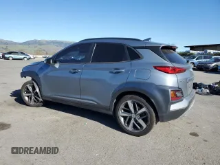 2021 Hyundai Kona Ultimate with VIN KM8K53A52MU679799, listed as a Copart auction lot 46955995 with 0 mi miles and Salvage Title. Bid and sale history available at carsss.com. Image 2.