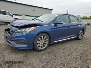 2015 Hyundai Sonata Sport with VIN 5NPE34AF7FH111941, listed as a Copart auction lot 56842275 with 92,082 mi miles and Salvage title. Bid and sale history available at DreamBid. Image 1.