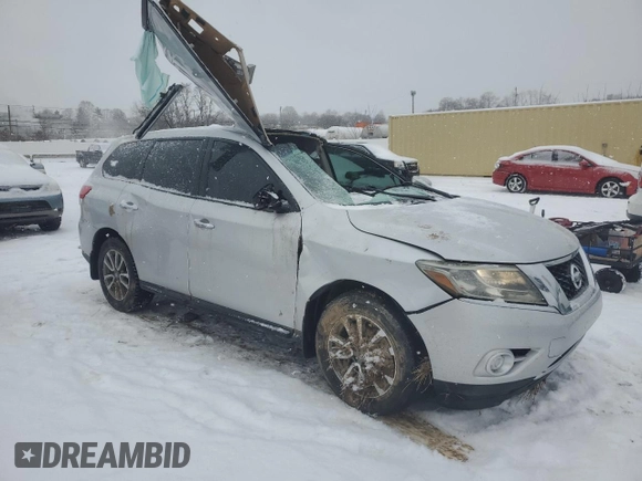 2013 Nissan Pathfinder S with VIN 5N1AR2MM3DC683721, listed as a Copart auction lot 46136365 with 192,177 mi miles and Salvage Title. Bid and sale history available at carsss.com. Image 4.