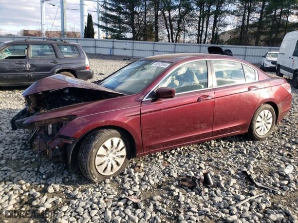 2011 Honda Accord Sdn LX with VIN 1HGCP2F38BA019464, listed as a Copart auction lot 83072394 with 108,900 mi miles and Salvage Title. Bid and sale history available at carsss.com. Image 1.