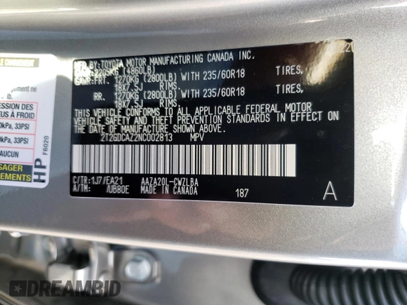 2022 Lexus NX with VIN 2T2GDCAZ2NC002813, listed as a Copart auction lot 49075753 with 5,106 mi miles. Bid and sale history available at carsss.com. Image 12.