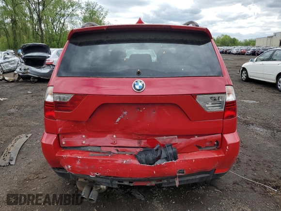 2007 BMW X3 3.0si with VIN WBXPC93447WF08350, listed as a Copart auction lot 55138105 with Not Provided miles and Non Repairable. Bid and sale history available at DreamBid. Image 6.