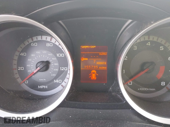 2009 Mitsubishi Lancer DE with VIN JA3AU16U79U007847, listed as a IAAI auction lot 41749150 with 155,795 mi miles. Bid and sale history available at carsss.com. Image 7.