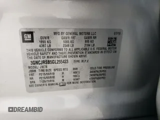 2016 Chevrolet Trax LTZ with VIN 3GNCJRSB5GL255423, listed as a Copart auction lot 86134524 with 61,776 mi miles and Salvage Title. Bid and sale history available at carsss.com. Image 14.