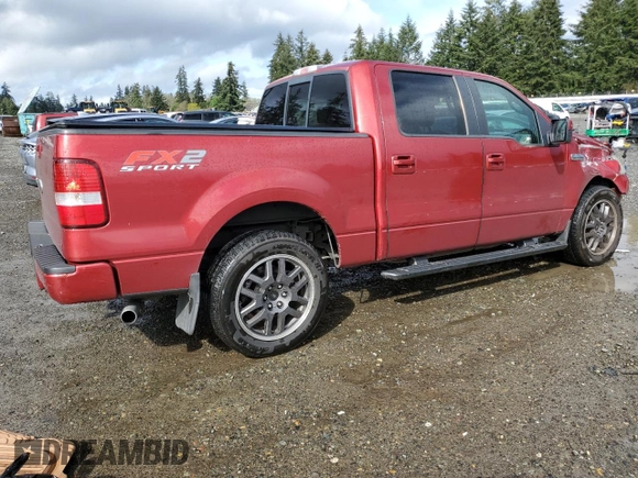 2008 Ford F-150 XLT with VIN 1FTPW12V38KC19224, listed as a Copart auction lot 52386775 with 186,756 mi miles and Salvage Title. Bid and sale history available at carsss.com. Image 3.
