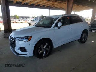 2021 Audi Q3 Premium with VIN WA1AUCF37M1064865, listed as a Copart auction lot 47115725 with 0 mi miles and Salvage Title. Bid and sale history available at carsss.com. Image 1.
