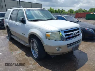2007 Ford Expedition Eddie Bauer with VIN 1FMFU17537LA46657, listed as a IAAI auction lot 42738186 with 217,129 mi miles and . Bid and sale history available at DreamBid. Image 1.
