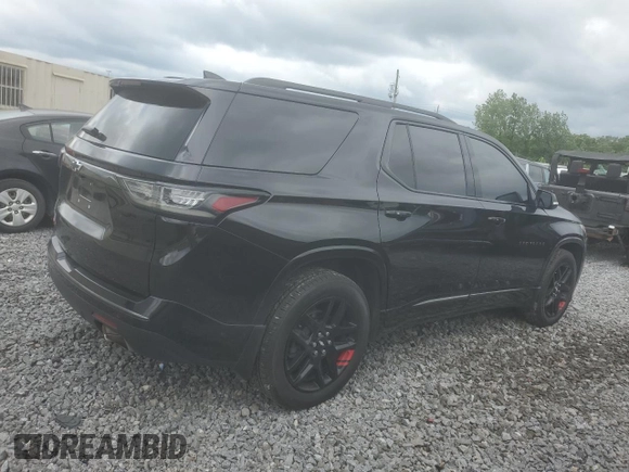2021 Chevrolet Traverse Premier with VIN 1GNERKKW8MJ246357, listed as a Copart auction lot 58257635 with 89,543 mi miles and Salvage title. Bid and sale history available at DreamBid. Image 3.