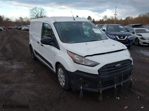 2021 Ford Transit Connect Van XL with VIN NM0LS7E7XM1483287, listed as a IAAI auction lot 41081795 with 124,101 mi miles. Bid and sale history available at carsss.com. Image 1.