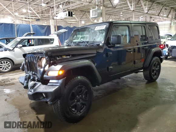2022 Jeep Wrangler Unlimited Sport S with VIN 1C4HJXDGXNW152081, listed as a Copart auction lot 48708555 with 41,290 mi miles and Clean Title. Bid and sale history available at DreamBid. Image 1.