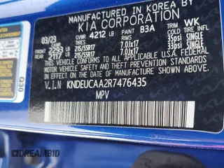 2024 Kia Seltos S z VIN KNDEUCAA2R7476435, wystawiony jako Copart lot #44722865 z przebiegiem 12 012 mil mil oraz Nie do naprawy • Non repairable. Historia ofert i sprzedaży dostępna na DreamBid. Obrazek 14.