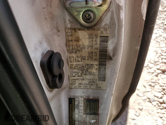 2016 Nissan Frontier S with VIN 1N6BD0CTXGN794972, listed as a Copart auction lot 46675405 with Not provided miles and Clean title. Bid and sale history available at DreamBid. Image 12.