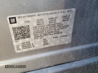 2020 GMC Terrain SLT with VIN 3GKALPEV3LL300619, listed as a Copart auction lot 46183725 with 73,427 mi miles and Salvage Title. Bid and sale history available at carsss.com. Image 13.