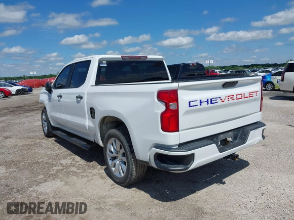 2021 Chevrolet Silverado 1500 Custom with VIN 3GCPWBEK6MG352911, listed as a IAAI auction lot 41723815 with 128,228 mi miles and . Bid and sale history available at DreamBid. Image 3.