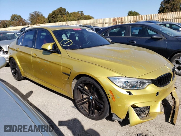 2015 BMW M3 with VIN WBS3C9C53FP803328, listed as a Copart auction lot 47595133 with 50,121 mi miles. Bid and sale history available at carsss.com. Image 4.