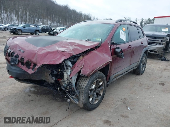 2019 Jeep Cherokee Trailhawk with VIN 1C4PJMBX1KD314149, listed as a IAAI auction lot 40929910 with 77,000 mi miles and . Bid and sale history available at DreamBid. Image 2.