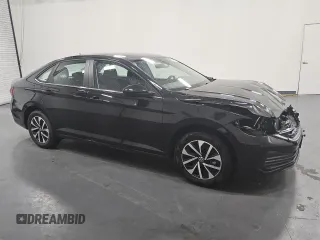 2024 Volkswagen Jetta S with VIN 3VW5M7BU6RM075005, listed as a Copart auction lot 65337885 with 19,499 mi miles and Clean title. Bid and sale history available at DreamBid. Image 4.
