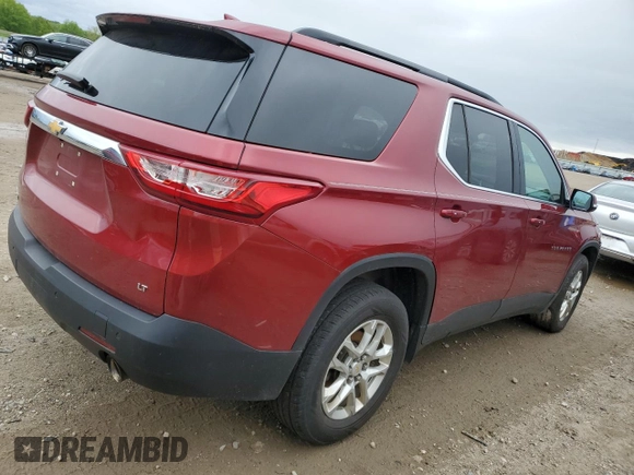 2019 Chevrolet Traverse LT Cloth with VIN 1GNERGKW7KJ178501, listed as a Copart auction lot 55826025 with 185,742 mi miles and Salvage title. Bid and sale history available at DreamBid. Image 3.