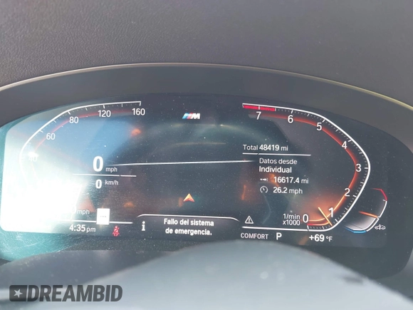2020 BMW 5 Series 540i xDrive with VIN WBAJS3C08LWW65965, listed as a IAAI auction lot 42147533 with 48,419 mi miles and . Bid and sale history available at DreamBid. Image 7.