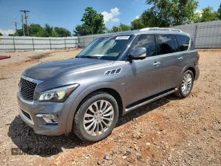 2016 Infiniti QX80 with VIN JN8AZ2NE2G9123772, listed as a Copart auction lot 63665105 with 98,304 mi miles and Salvage title. Bid and sale history available at DreamBid. Image 1.