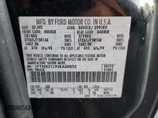 2003 Ford Super Duty F-250 XL with VIN 1FTNX21L93EA00852, listed as a Copart auction lot 84657324 with Not Provided miles and Clean Title. Bid and sale history available at carsss.com. Image 12.