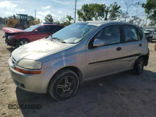 2005 Chevrolet Aveo LS with VIN KL1TD62655B423505, listed as a Copart auction lot 54493615 with 121,251 mi miles and Non repairable. Bid and sale history available at DreamBid. Image 1.