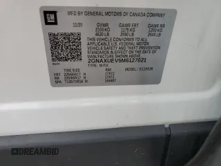 2021 Chevrolet Equinox LT with VIN 2GNAXUEV5M6127021, listed as a Copart auction lot 69222764 with 75,867 mi miles and Salvage Title. Bid and sale history available at DreamBid. Image 13.