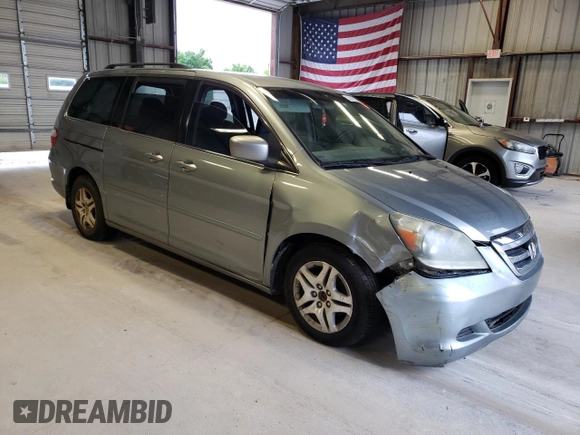 2007 Honda Odyssey EX with VIN 5FNRL38497B144794, listed as a Copart auction lot 55696584 with 0 mi miles and Salvage Title. Bid and sale history available at carsss.com. Image 4.